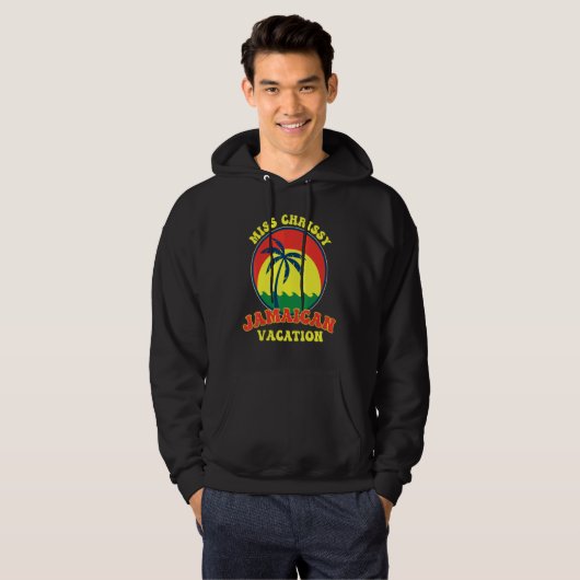 Caribbean island  Miss Chrissy Jamaican Vacation T Hoodie (Voorkant volledig)