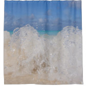 Caribbean Island Wave Love 1 Douchegordijn (Voorkant)