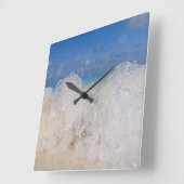 Caribbean Island Wave Love 1 Vierkante Klok (Hoek)