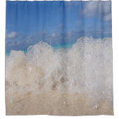 Caribbean Island Wave Love 2 Douchegordijn (Voorkant)