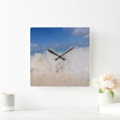 Caribbean Island Wave Love 2 Vierkante Klok (Huis)