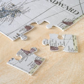 CARIBBEAN: KAART, 1775 LEGPUZZEL (Zijkant)