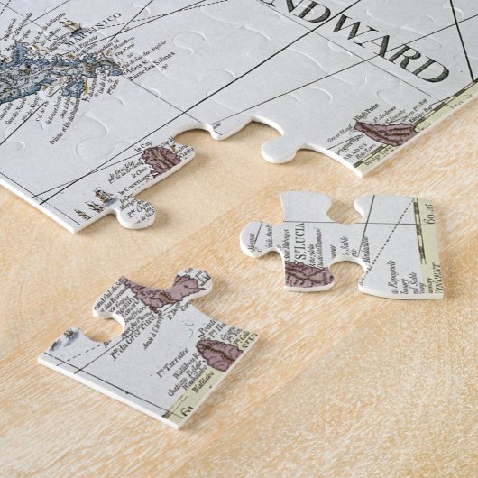 CARIBBEAN: KAART, 1775 LEGPUZZEL (Zijkant)