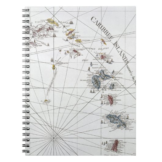 CARIBBEAN: KAART, 1775 NOTITIEBOEK (Voorkant)