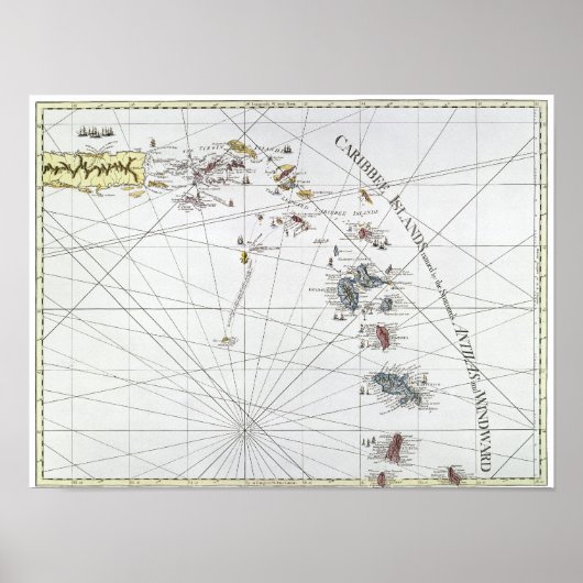 CARIBBEAN: KAART, 1775 POSTER (Voorkant)