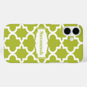 Caribbean Lime Green Marokkaanse gepersonaliseerde Case-Mate iPhone Case (Achterkant (horizontaal))