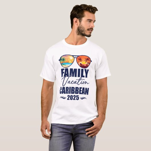 Caribbean Matching Family Vacation 2025 Maken Mem T-shirt (Voorkant volledig)