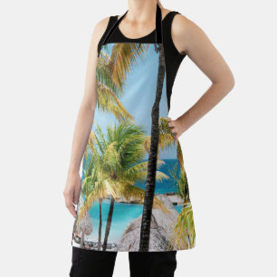 Caribbean Palm Delight #2 #tropisch #muur #kunst Schort