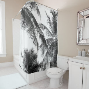 Caribbean Palm Oerwoud #2 #tropisch #muur #kunst Douchegordijn