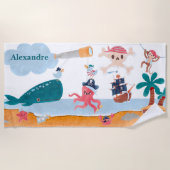 Caribbean Pirates Island Ocean Whale Boys Strandlaken (Voorkant)