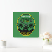 Caribbean Rum Gift Vierkante Klok (Huis)
