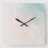 Caribbean Sea Foam Dream 8 Vierkante Klok (Voorkant)