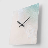 Caribbean Sea Foam Dream 8 Vierkante Klok (Hoek)