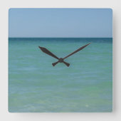 Caribbean Sea Wall Clock Vierkante Klok (Voorkant)