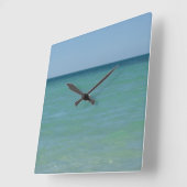 Caribbean Sea Wall Clock Vierkante Klok (Hoek)