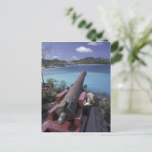CARIBBEAN, St. Barts, Connon die naar de baai van Briefkaart (Staand voorkant)