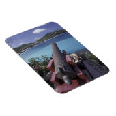 CARIBBEAN, St. Barts, Connon die naar de baai van Magneet (Rechterzijde)