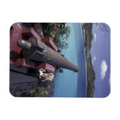 CARIBBEAN, St. Barts, Connon die naar de baai van Magneet (Horizontaal)