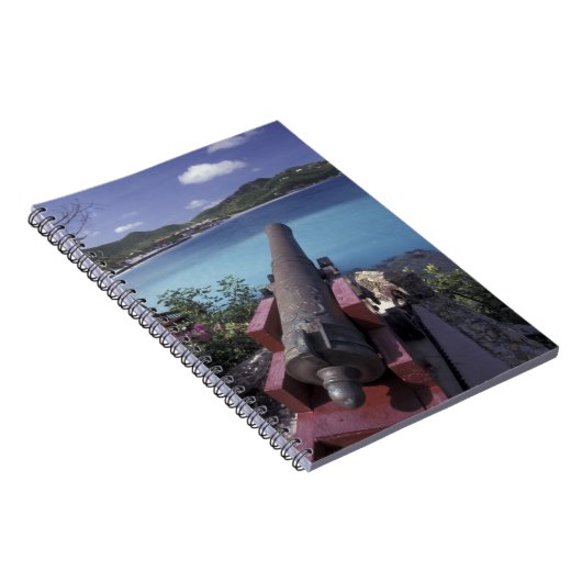 CARIBBEAN, St. Barts, Connon die naar de baai van Notitieboek (Rechterzijde)