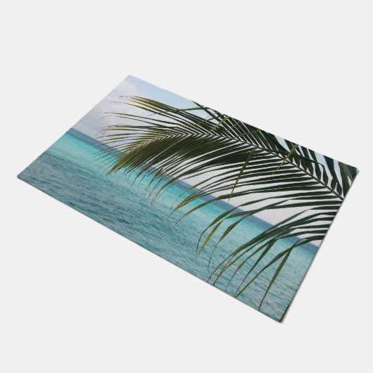 Caribbean Sunrise Ocean Palm 1 Deurmat (Schuin)