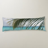 Caribbean Sunrise Ocean Palm 1 Lichaamskussen (Achterkant)