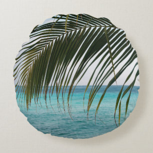 Caribbean Sunrise Ocean Palm 1 Rond Kussen