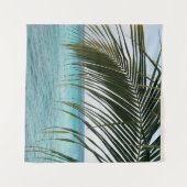 Caribbean Sunrise Ocean Palm 1 Wandkleed (Voorkant (horizontaal))