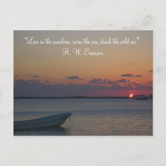 Caribbean Sunset Briefkaart (Voorkant)