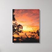 Caribbean Sunset Glow – Canvas Muurkunst (Voorkant)