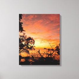 Caribbean Sunset Glow – Canvas Muurkunst
