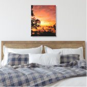 Caribbean Sunset Glow – Canvas Muurkunst (Insitu (Slaapkamer))