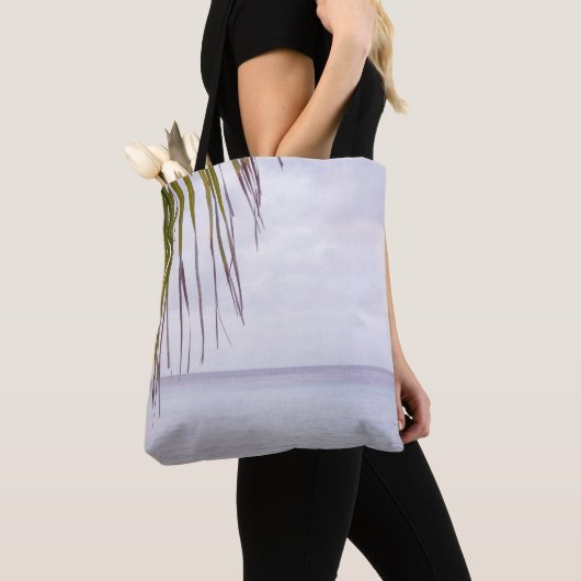 Caribbean Sunset Ocean Palm 5 Tote Bag (Dichtbij)