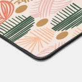 Caribbean Tribal Mudcloth: Boho Donkergroen, Roze Bureaumat (Hoek)