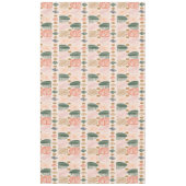 Caribbean Tribal Mudcloth: Boho Donkergroen, Roze Tafelkleed (Voorkant)