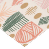 Caribbean Tribal Mudcloth: Boho Donkergroen, Roze Tafelkleed (Gekanteld)