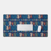 Caribbean Tribal Mudcloth: feestelijk blauw, Sinaa Bureaumat (Keyboard & Muis)