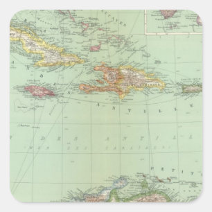 Caribbean Vierkante Sticker