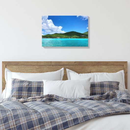 Caribbean Zee Canvas Print (Insitu (Slaapkamer))