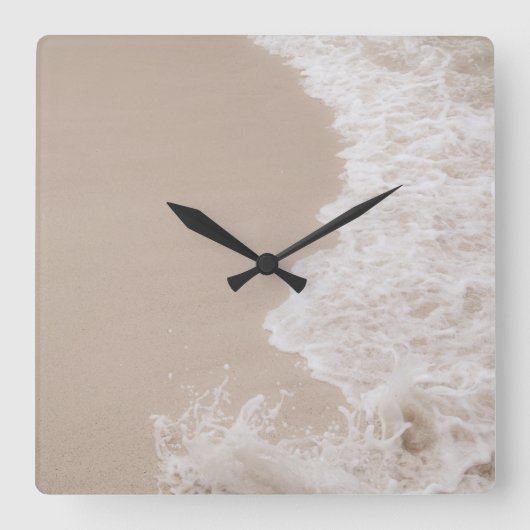 Caribbean Zee Foam Dream 6 Vierkante Klok (Voorkant)