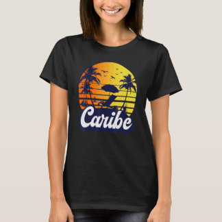 Caribe Sunset Beach Retro T-shirt