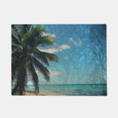 Caribisch blauw deurmat (Voorkant)
