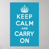 Caribisch blauw poster (Voorkant)