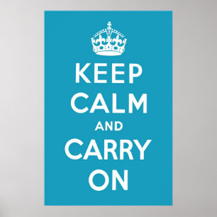 Caribisch blauw poster