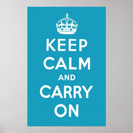 Caribisch blauw poster (Voorkant)