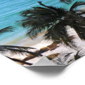 Caribisch blauw poster (Hoek)