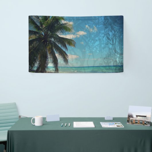 Caribisch blauw spandoek (Beurs)