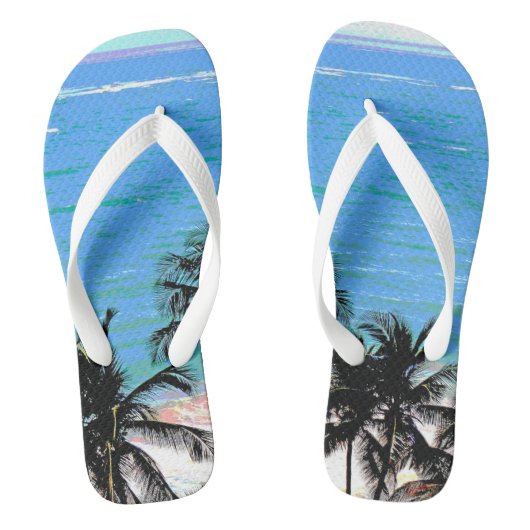Caribisch blauw teenslippers (Voetbed)
