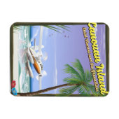 Caribisch, Canouan eilanden paradijs poster. Magneet (Horizontaal)