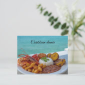 Caribisch diner briefkaart (Staand voorkant)
