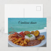 Caribisch diner briefkaart (Voorkant / Achterkant)